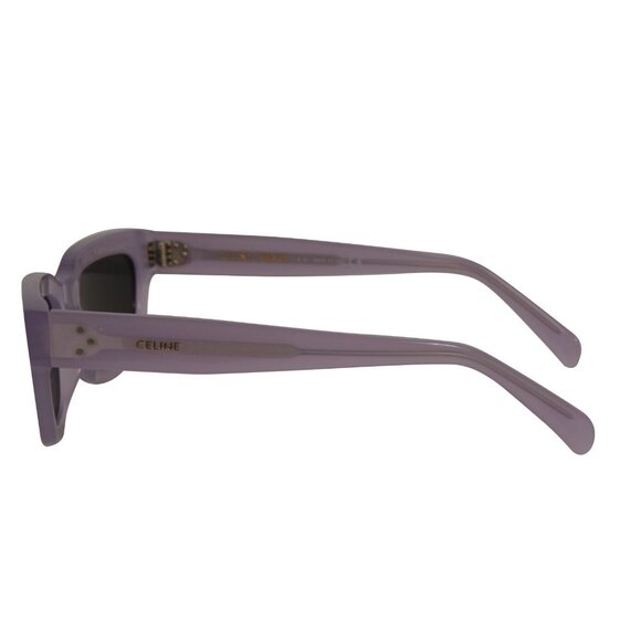 Celine Mens CL401921 Sunglasses Purple Translucent Acetate Square Round Shades - Picture 10 of 12